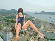 drawing crush feet city color swimsuit destruction drawing_collage hiroppe legs