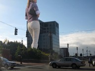 giantess collage city clothed vehicles behind_view