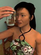 giantess nude long_hair handheld asian shrunken_men hand entrapment prisoner tonto_blackadder digital_render