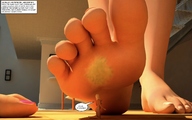 feet blonde soles scared story shrunken_woman jessi_and_vicky under_foot imminent_crush tiny_mk digital_render