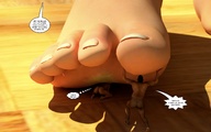 feet slave story foot_worship shrunken_men shrunken_woman jessi_and_vicky under_foot tiny_mk digital_render