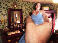collage giant dollhouse shrunken_woman captured swattr hend_held
