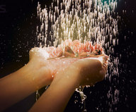 collage swimsuit handheld shower shrunken_woman