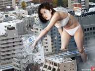 giantess collage panties destruction rampage bra underwear asian tencyo punch