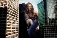 giantess collage city clothed jeans brunette between_buildings callie_thorne