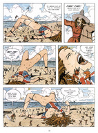 drawing giantess color beach ocean lying_down bondage gullivera liliputian union_jack attacking under_attack