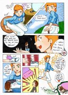 drawing giantess feet comic color handheld green_eyes in_shoe socks red_hair short_hair shrunken_men foot_crush fart english under_foot socks_crush beatrice gwen_tennyson shoe_insertion ben_10 cartoon_network hair_pin