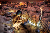 giantess collage city brunette asian kneeling snow night lights mrscaryface yumi_sugimoto
