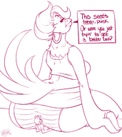 drawing giantess panties furry butt butt_crush shrunken_men lineart sheela striped_panties phoenix roxzy_rocket roxzy