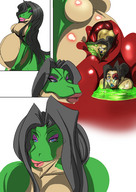 giantess vore furry black_hair inside_stomach stomach_acid