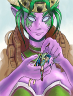 drawing gentle giantess color handheld elf unknown_artist shrunken_men hand painting