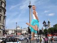 giantess collage city barefoot buildings legs london people vehicles sky crlvr trafalgar_square monument shaved_head circle turnabout car_crush