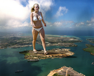 giantess collage city mega swimsuit