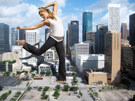 giantess collage feet city blonde clothed barefoot wonderslug skyscraper vehicles parking_lot doutzen_kroes car_crush