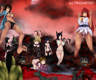 drawing crush panties feet upskirt color large_breasts swimsuit sakura fantasy handheld barefoot soles angle foot_crush hand vivian cruel hand_crush cat_girl tiffany commission lillian kitten_lily trickartist