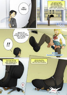 giantess crush panties feet upskirt comic shoes school shrunken_man under_foot point_of_view