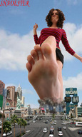 giantess crush city destruction barefoot soles shadester vehicles