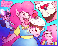 drawing giantess vore furry color cake shrunken_woman sheela in_food my_little_pony rainbow_dash pinkie_pie twilight_sparkle