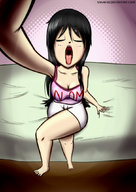 drawing giantess vore black_hair tongue lift xanafar point_of_view handled