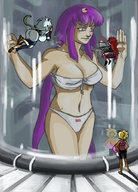 giantess size_difference swimsuit anime entrapment