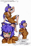 drawing giantess vore furry comic color handheld shrunken_men hand cruel cat_girl mouse_boy xak_chylde_houze down_with_disney