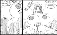 breasts growth giantess nude city mega destruction