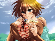 breasts color cleavage drawing_collage shrunken_men