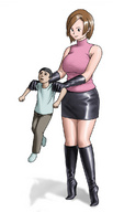 breasts drawing giantess color boots shrunken_men amazon female_domination enka_boot
