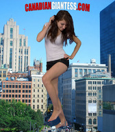 giantess collage city barefoot people streets