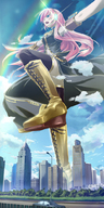 giantess city anime boots point_of_view raised_foot
