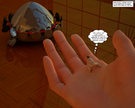 handheld finger story shrunken_men hand captured jessi_and_vicky ufo tiny_mk digital_render