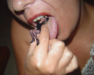 collage vore tongue mouth shrunken_woman between_fingers