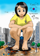 drawing giantess crush feet upskirt color destruction barefoot skirt kneeling crowds vehicle_crush korea_gts sarang