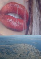 giantess collage giga city blonde planet mouth teeth ocean lips lipstick red_lips xs
