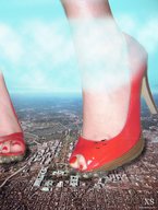 giantess collage mega destruction high_heels airplane red_heels xs