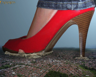 collage city mega destruction high_heels endymion giantess_feet