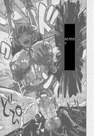 breasts drawing giantess comic monochrome penis sex bra huge_breasts couple shrunken_men cat_girl english inside_bra