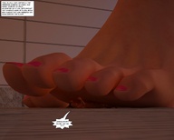 giantess crush feet jessica barefoot story shrunken_men foot_crush pink_nails jessi_and_vicky under_foot daniel tiny_mk digital_render