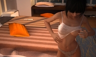 breasts giantess panties shrunken_men lingerie belly men digital_render