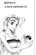 drawing gentle giantess monochrome long_hair handheld shrunken_men battle_32 a_new_opponent