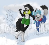drawing city color destruction handheld helicopter karla canine giantesses leash screaming unfinished