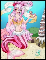 drawing gentle giantess color one_piece mermaid shirahoshi my_little_pony geno13