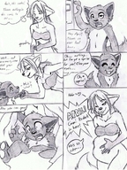 drawing giantess vore furry size_difference manga color tongue digestion story inside_mouth