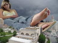 giantess crush feet blonde barefoot sandals