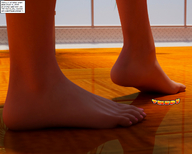 jessica alien barefoot victoria story jessi_and_vicky under_foot pedicure floor point_of_view tiny_mk digital_render