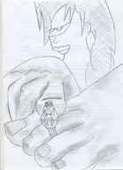 breasts drawing nude monochrome toes asian entrapment leela futurama toe_ring amy_wong cyclops human_jewelry