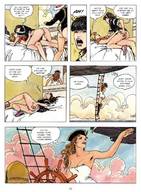 drawing comic color story lesbians ladder gullivera whip milo_manara flying_village