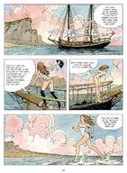 drawing giantess comic color beach ocean story gullivera ships milo_manara