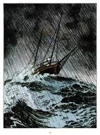 drawing giantess comic color ocean story storm gullivera ships milo_manara