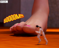 giantess jessica alien soles victoria story shrunken_people jessi_and_vicky under_foot tiny_mk digital_render